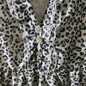 [Love Change] Cute Print Lace Dress Med.